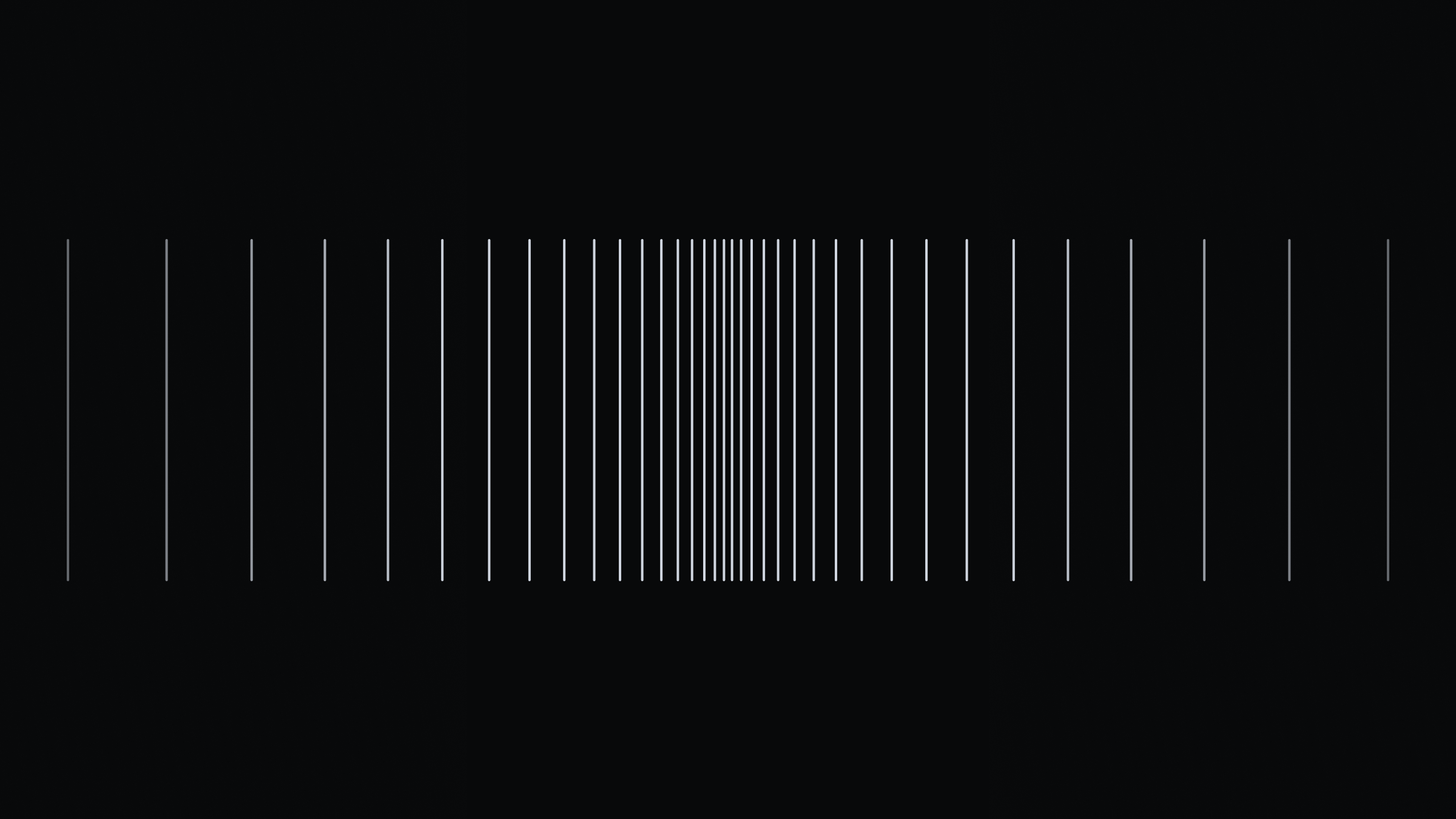 Linear artwork of accelerating vertical lines for its continuous integration rebuild