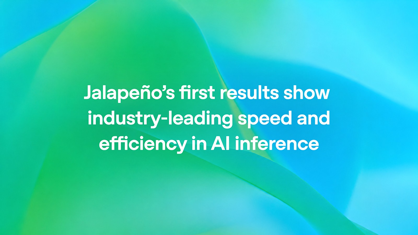 OpenAI announcement card for the first results from its Jalapeño inference chip